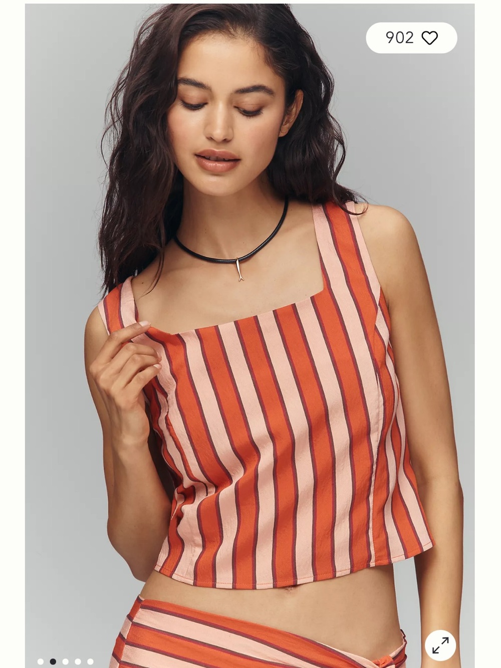 NWT! Maeve (Anthro) Striped Square-Neck Top